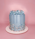 Cake Creations by Kate™ Blue Confetti Buttercream Simple Cake