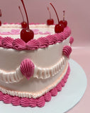 Pink Cherries Heart Shaped Speciality Cake