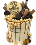 Chocolates, Cookies, Popcorn and Caramel Explosion Semi-Naked Buttercream Double Height Speciality Cake
