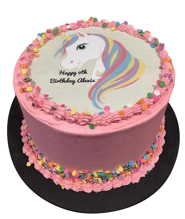 CSD Unicorn Cake Topper with Desired Text, Edible Cake Image, Sugar Paper,  Photo Cake, Birthday : Amazon.de: Grocery