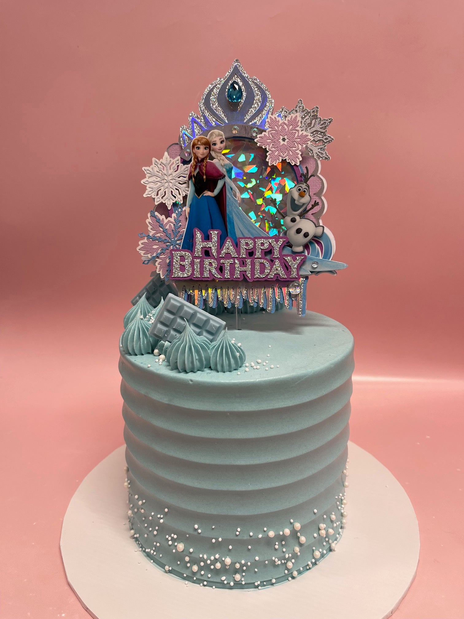3D Frozen Happy Birthday Card Topper