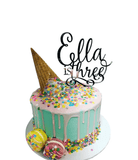 Cake Creations by Kate™ SpecialityCakes Ice Cream Cone Rainbow Sprinkles Speciality Cake