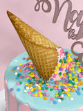 Cake Creations by Kate™ SpecialityCakes Ice Cream Cone Rainbow Sprinkles Speciality Cake