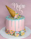 Ice Cream Cone Rainbow Sprinkles Speciality Cake