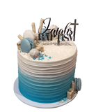 Ombre Blue and White Extended Height Speciality Cake