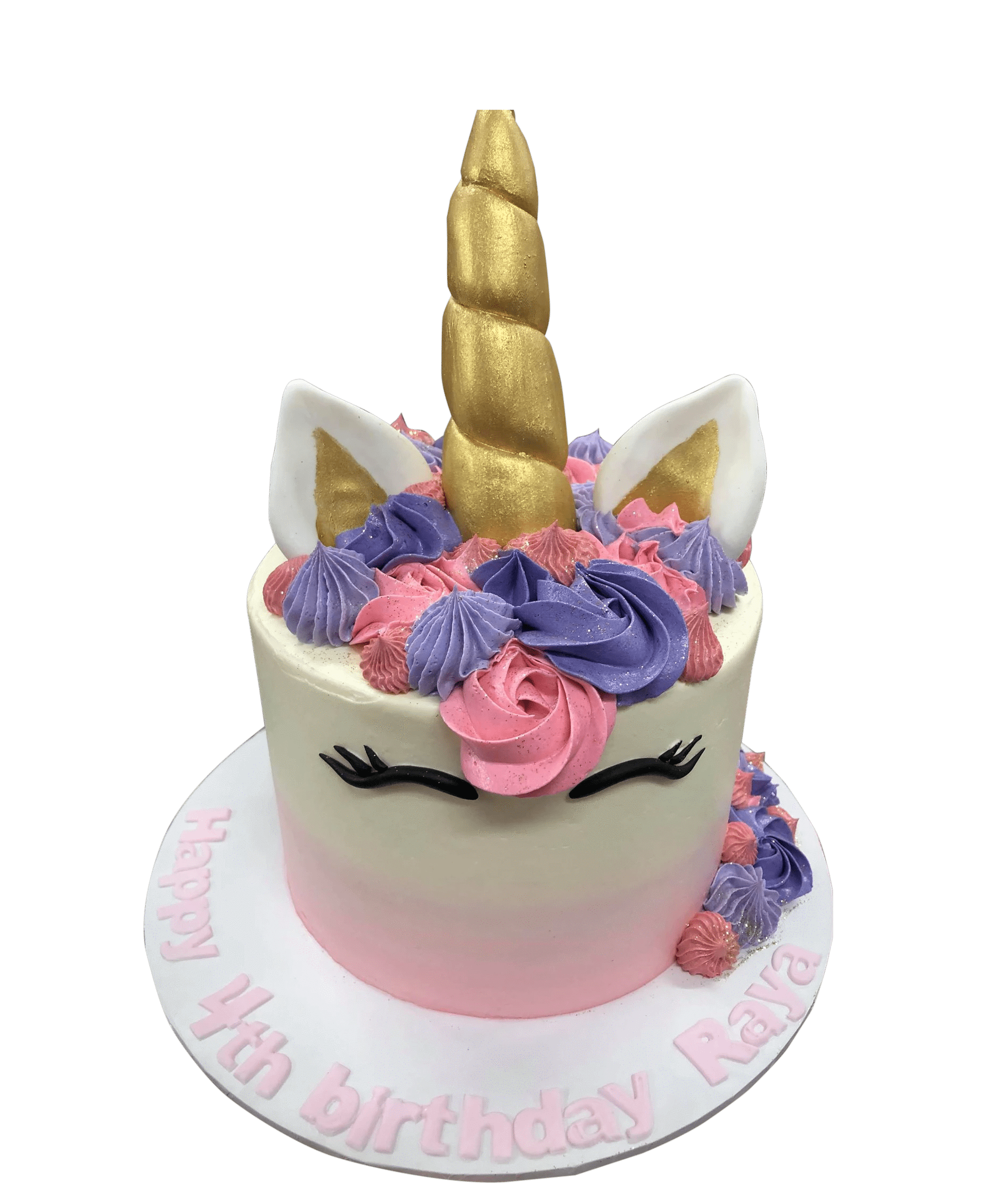 pink and purple birthday cakes
