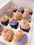 Purple & Pink Fancy Swirl Large Cupcakes