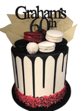 Red, Black and White Buttercream Double Height Speciality Cake