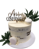 Rustic White Confirmation/Baptism Semi-Naked Buttercream Speciality Cake