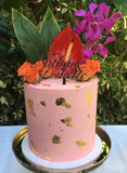Cake Creations by Kate™ SpecialityCakes Tropical Theme Floral Double-Height Speciality Cake