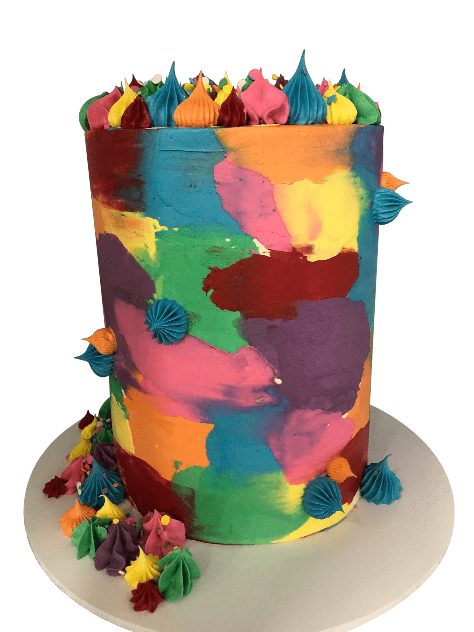 Cake Creations by Kate™ SpecialityCakes Vibrant Patchy Watercolour Buttercream Double-Height Speciality Cake
