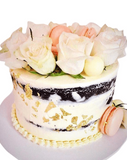 Cake Creations by Kate™ SpecialityCakes White and Blush Pink Floral Semi-Naked Speciality Cake
