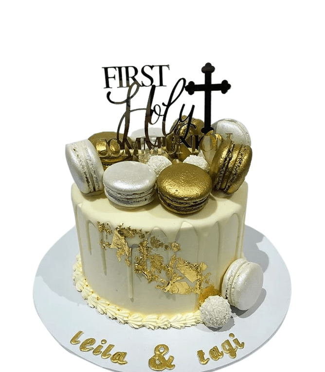 Cake Creations by Kate™ SpecialityCakes White and Gold First Holy Communion Speciality Cake