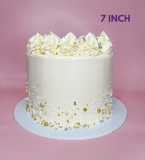 Cake Creations by Kate™ White, Silver And Gold Buttercream Simple Cake