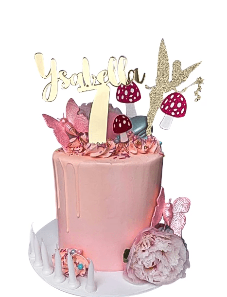 Cake Creations by Kate™ SpecialityCakes Woodland Fairy Pink Buttercream Extended Height Speciality Cake